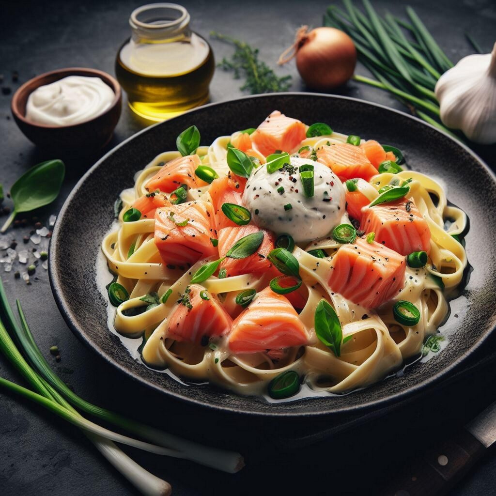 assiette pate au saumon