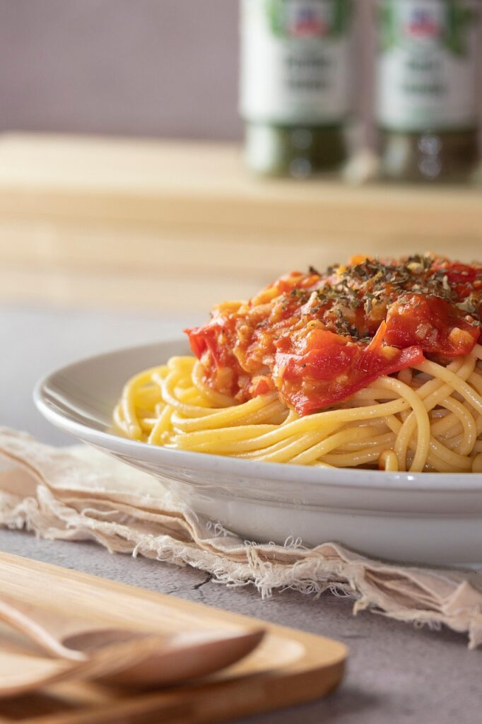 assiette de spaghetti bolo